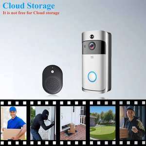 <span class=keywords><strong>Sonnette</strong></span> de porte intelligente XZJ avec <span class=keywords><strong>interphone</strong></span> bidirectionnel, Wifi 1080P, sécurité domestique, caméra de <span class=keywords><strong>sonnette</strong></span> <span class=keywords><strong>sans</strong></span> <span class=keywords><strong>fil</strong></span> 2,4 GHz, téléphone de porte - Product Image 4