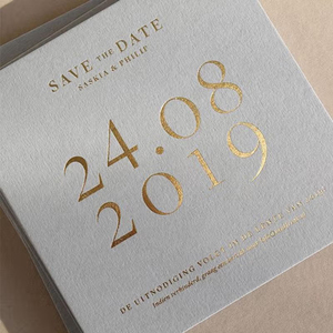 Carte de magasin de fleurs carte d'estampage d'or personnalisation de texture de poinçonnage - Product Image 4