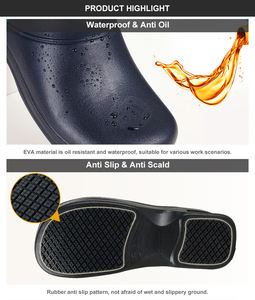 รองเท้าเชฟโรงงานอาหารน้ำหนักเบาสำหรับผู้หญิง กันน้ำ กันน้ำมัน กันลื่น โฟม EVA ปลอดภัย สวมใส่สบาย - Product Image 5