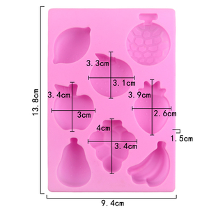 1249 8 khoang hệ thống trái cây Gummy <span class=keywords><strong>Silicone</strong></span> sô cô la khuôn nhà bếp nướng đồ dùng xà phòng khuôn khay Khay nhựa <span class=keywords><strong>Silicone</strong></span> làm - Product Image 2
