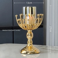 Ensemble de porte-bougies de luxe, chandelier orné pour centre de table de mariage, banquet, événement, fête, décoration