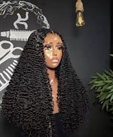 Peluca de Cabello Humano Vietnamita Virgen SDD, Rizos Voluminosos, Densidad 250%, Sin Pegamento, Lista para Usar, Encaje Frontal HD 13x6, Precortada y Predecolorida