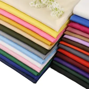 Plain Color CVC 80% Cotton Poplin Fabric 40x40s 133*72 Width 150cm 115g For Shirt Pocket Lining Dress