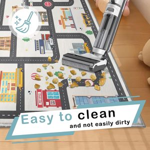 Tappeto Gioco Interattivo Premium per Bambini con Strade e Veicoli, Antiscivolo in Finta Lana, Giocattolo Educativo con Design Mappa della Città - Product Image 3