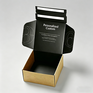 Custom Embossed Logo Corrugated Multi-layer Paper <b>Boxes</b> Tear Strip Zipper Shipping Packaging Mailer Box for Fashion Accessories - Product Image 1