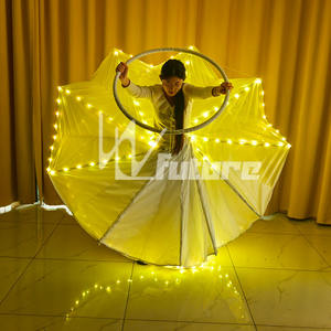 Jupe de danse lumineuse à LED - Lumières colorées rechargeables réglables pour la danse du ventre, les spectacles sur scène, les festivals et les fêtes - Product Image 6