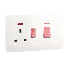 Enchufe de Pared Universal Doble de 5 Pines con Panel Táctil, 10 Tomas de Corriente, Interruptor Eléctrico, Luz Indicadora LED, Diseño Moderno - Product Image 6