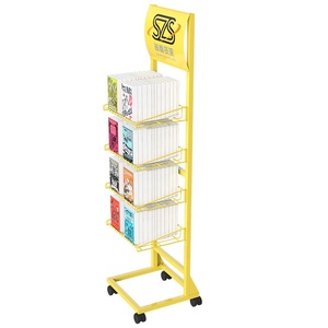 Kim loại sàn sô cô la thanh truyện tranh đứng Cửa hàng kẹo Kệ thiết kế nội thất Rack hiển thị với bốn giỏ - Product Image 3