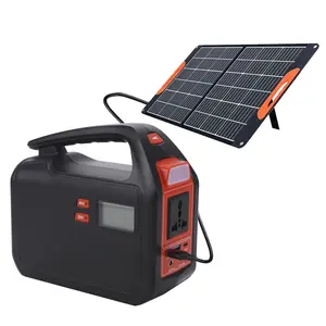 Tragbarer Solar kraftwerk Bank generator für Camping im Freien Wandern Reisen Notfall Solar LED-Beleuchtung