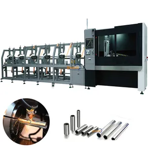 Chinese 1 Kw Cnc High Precision Full-auto Semi-auto Feeding Railing /heating / Tent Tube Pipe Laser Cutting Machine For Sale