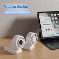Sınır Ötesi Yeni Stil Soğutmalı El Tipi Mini Fan USB Şarjlı Taşınabilir Katlanabilir Fırçasız Motor 5 Hızlı 3-6 Saat İngilizce