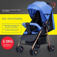 Poussette pliable légère en acier inoxydable pour bébés de 0 à 3 ans, simple, avec pare-soleil, en lin, position assise/allongée