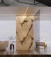 Panneaux muraux de douche en PVC imperméables très vendus, couleur marbre, adaptés à la décoration murale intérieure de la salle de bain