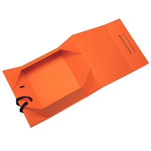 <b>Orange</b> folding <b>paper</b> box luxury magnetic <b>paper</b> box handbag packaging gift box can be customized according to needs - Product Image 5