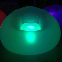 Canapé pouf gonflable à LED personnalisé de haute qualité | Chaise longue à air illuminée en plein air populaire