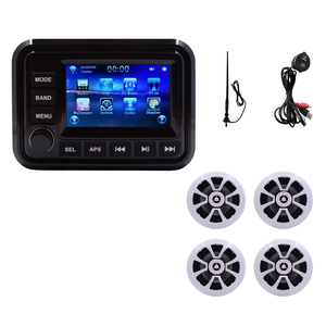 Accessoires pour bateaux, yachts et quads : autoradio MP5 avec écran tactile 5'', streaming BT, H-303A+ 4x haut-parleurs étanches 6,5'' - Product Image 3
