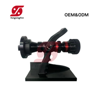 Lance d'incendie à poignée pistolet en aluminium 115-230-360-475 LPM, lance d'incendie réglable à poignée pistolet avec raccord Guillemin 45 mm pour incendies forestiers