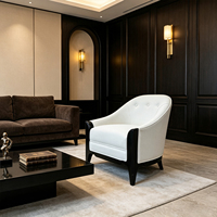 Fauteuil en cuir de luxe moderne, style américain, fauteuil individuel, design pour salon, fauteuil de détente, meubles