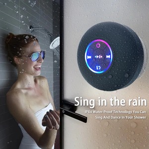 Altavoz Bluetooth para Ducha <span class=keywords><strong>con</strong></span> Luces RGB, Impermeable, Sonido Estéreo Inalámbrico, Soporte <span class=keywords><strong>con</strong></span> Ventosa para Baño, Piscina, Hogar y Exteriores - Product Image 6