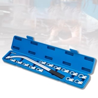 Clé à poulie de courroie de voiture 15-en-1, outils réglables pour démontage et montage de tendeurs de courroie, réparation moteur, étui rigide OEM