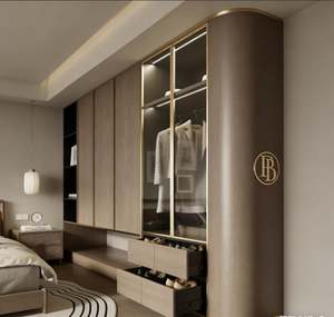 Custom Walk in Wardrobe Set Solid Wood With Hanging Areas Drawer Storage Shoe <b>Cabinets</b> and Tie Organizers for Luxury Bedroom - Product Image 5