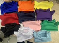 Vêtements pour poupées de 8 pouces SongshanToys OEM ODM, accessoires de haute qualité, t-shirt en peluche couleur unie avec logo personnalisé