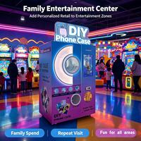 Distributeur automatique de coques de téléphone personnalisées DIY, 24h/24, en libre-service, SDK, conforme ADA, surveillance à distance, usage commercial, centre commercial, parc d'attractions