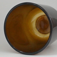 FENGJUN recipiente de lujo 12 oz 16 oz vaso arco inferior gran logotipo personalizado vela vacío ámbar tarro de vidrio con tapa