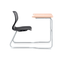 Chaise d'étude interactive pliante confortable d'étudiant d'école d'utilisation de conférence avec l'accoudoir d'écriture