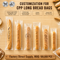 Sacs à pain micro-perforés en CPP haute clarté pour fabricants d'emballages de boulangerie - Vente en gros