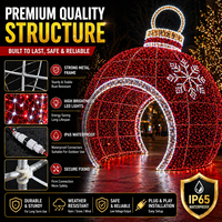 Ornement de Noël géant à LED, tunnel lumineux, décoration extérieure commerciale pour centre commercial, exposition d'événements