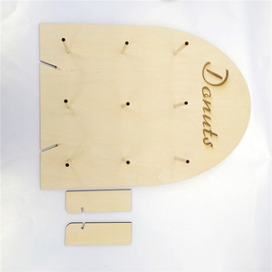 Support mural pour beignets en bois découpé au laser Présentoir pour beignets Support de rangement pour articles - Product Image 6