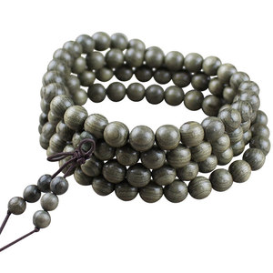 Dark Golden Nanmu And Ebony 108 Bead Buddhist Prayer <b>Bracelet</b> Unisex Ethnic Style Jewelry - Product Image 5