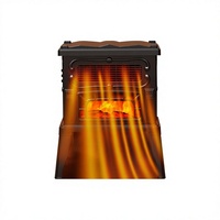 Chauffage électrique mural de style européen transfrontalier 2000W à économie d'énergie avec flamme simulée 3D et télécommande, ventilateur à air chaud