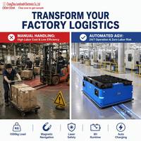 AGV industriel de type rouleau avec contrôle WiFi 5G, robot de manutention personnalisé pour le chargement et le déchargement automatisés