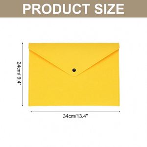 Custom Logo Office Soft Felt <b>A4</b> Envelope File <b>Folder</b> Snap Closure Document Organizer for Welcome Promotions Gifts - Product Image 2