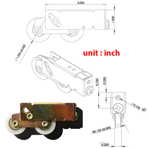 Rueda de Puerta Corredera de Acero con Bola de Plástico de 1-1/4\" de Alta Resistencia PH0201 / Rodillo para Puerta Corredera para <span class=keywords><strong>Ventana</strong></span> de Madera, Cortina - Product Image 2
