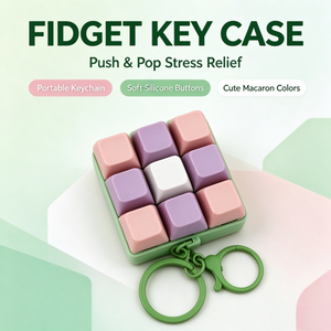 Jouet anti-stress clavier à 9 touches pour adultes, garçons et filles, idéal pour la décompression, avec fonction porte-clés - Product Image 2