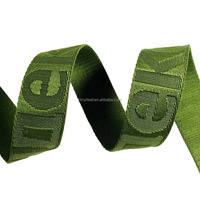 Petit quantité minimale de commande personnalisé 3D Logo surélevé Durable tissé Jacquard Polyester Nylon Sangle Bande pour sac Sangles Poignée Sac Bagages Chaussures