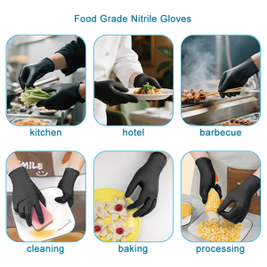 <span class=keywords><strong>Gants</strong></span> de nettoyage sans latex et sans poudre, pour la cuisine, la maison, boîte de 100 <span class=keywords><strong>gants</strong></span> jetables en nitrile noir - Product Image 2
