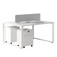 Poste de travail de bureau moderne, mobilier de direction, bureaux avec cloison et tiroirs, ensemble de meubles en gros