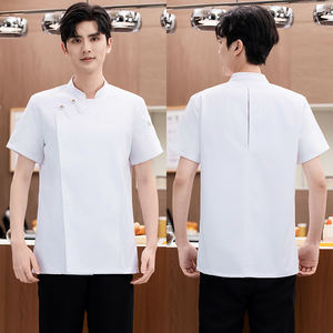 Uniformes de travail de cuisine d'hôtel à double boutonnage rayé noir haut de gamme uniformes de travail de restauration uniformes de chef - Product Image 6