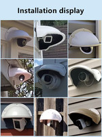 Protection contre la pluie pour caméra CCTV, housse universelle en plastique résistante aux intempéries pour surveillance extérieure, protection anti-pluie anti-UV en plastique pour CCTV