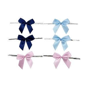 E-Magic lazo de seda de alta calidad lazo de satén rosa de 5/8 pulgadas con lazo torcido plateado <span class=keywords><strong>para</strong></span> <span class=keywords><strong>regalos</strong></span> de navidad - Product Image 2