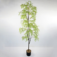 Plante artificielle Nandina Willow luxurante en pot avec tige hautement réaliste pour la décoration de la maison, du jardin, de l'hôtel, du bureau, du couloir, du centre commercial