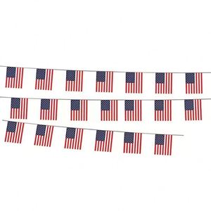 Banderas Internacionales Personalizadas, Mini Banderas Nacionales de América, Canadá, México, Guirnalda de Banderas, Decoración Deportiva Promocional - Product Image 3