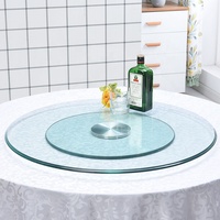 Modernes 60 cm gehärtetes Glas Lazy Susan Turntable Runde Tischplatte Serviert ablett für Esstisch