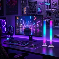 Barras de Luz RGBIC para Juegos, Sincronización con Música, Barra de Luz Ambiental LED con Control por Voz y Aplicación para Configuración de Escritorio de PC para Juegos