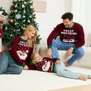 Oferta Especial Suéter Casual con Estampado <span class=keywords><strong>de</strong></span> Papá Noel para Mujer, Prenda <span class=keywords><strong>de</strong></span> Punto para Otoño e Invierno, Atuendo para Parejas y Familia - Product Image 6
