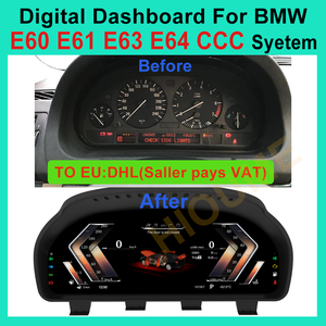 BMW 5 için 12.5 "dijital küme sanal kokpit <span class=keywords><strong>M</strong></span> spor E60 E61 E63 E64 2002-2008 araba multimedya oynatıcı pano hız ölçer - Product Image 3